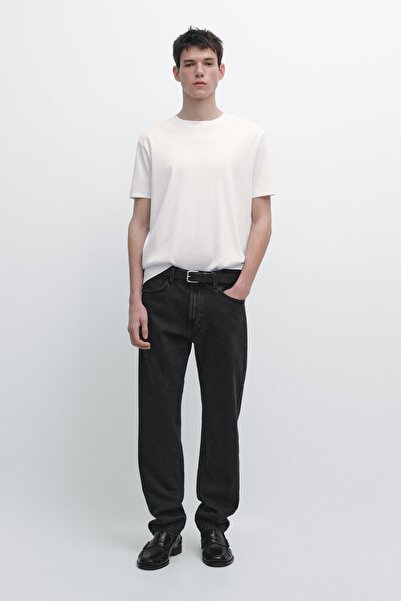 Massimo Dutti %100 merserize pamuklu t-shirt