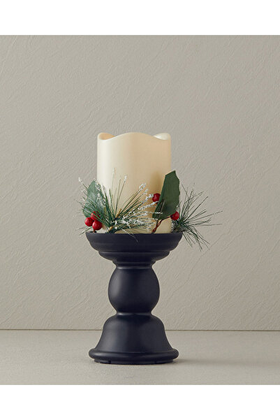 English Home Candlestick Plastik Dekoratif Aydınlatma Siyah