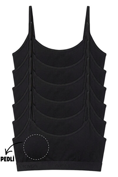 Arma Yıldız Genç Kız Pamuklu İp Askılı Çıkarılabilir Pedli Yarım Atlet Alıştı...