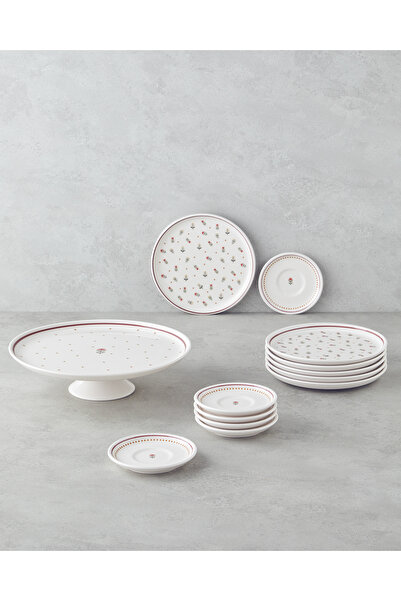 English Home Retro Ceramic Pasta Set 13 Pieces for 6 People Colorful