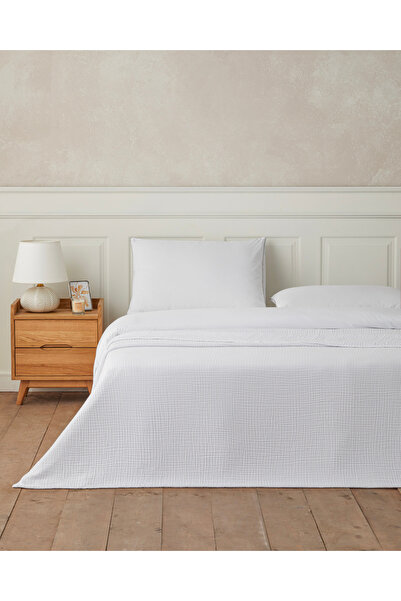 English Home Set cuvertură de pat Clair Voile cu cearșaf dublu și husă de pil...