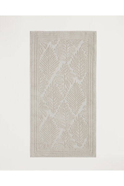 English Home Leafy Pamuklu Bukle Kilim 80x150 cm Krem