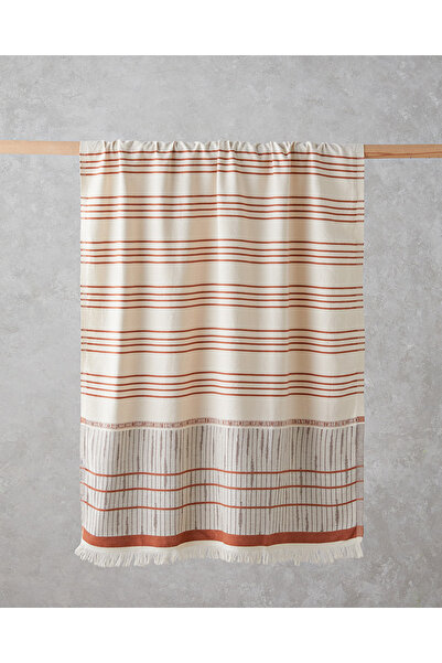 English Home شامواه قطن طبيعي نقي مقاس 90x150 سم لون بيج فاتح - بلاط