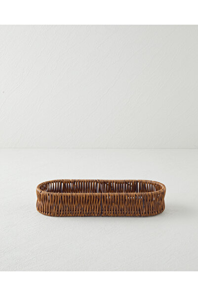 English Home Crustic Plastic Bread Basket 28X11X7 cm Brown