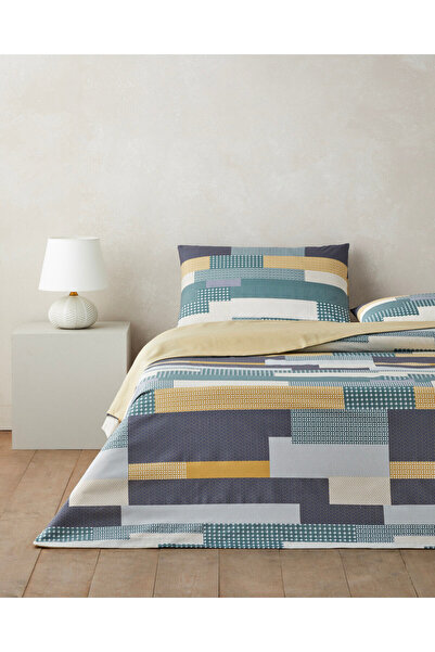 English Home Set de lenjerie de pat dublu Mosaicca, ușor de călcat, 200x220 c...
