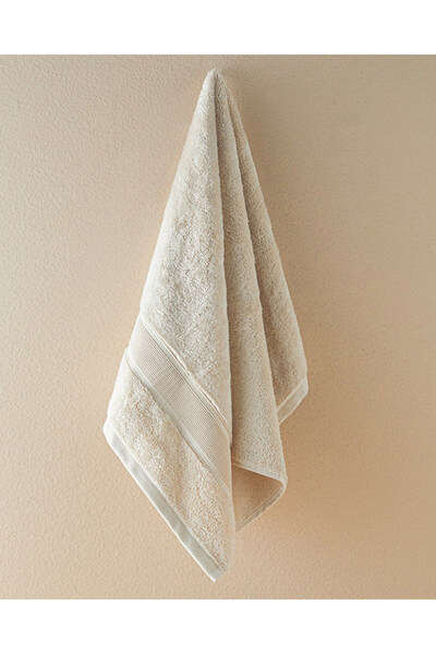 English Home Poffy Soft-Premium Pamuklu Yüz Havlusu 50x80 cm Bej