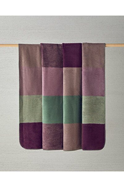 English Home Block Pamuklu Çift Kişilik Battaniye 200x220 cm Bej