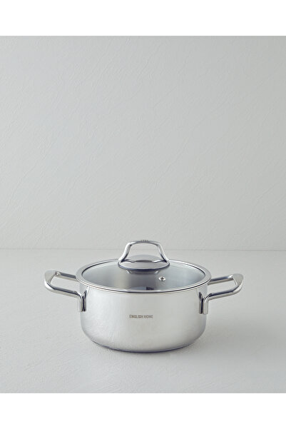 English Home Glow Steel Deep Pot 20X10 cm Silver