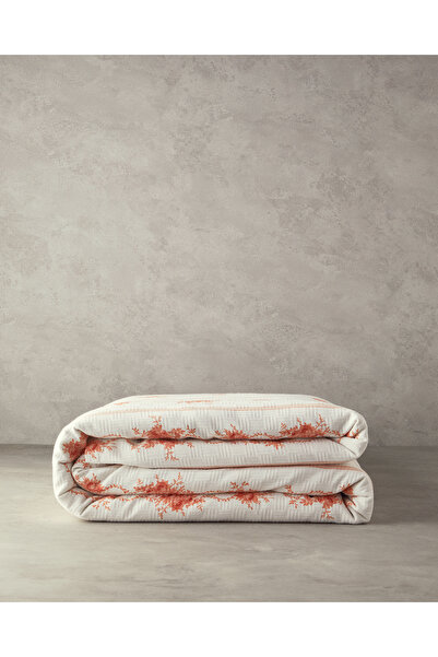 English Home Flower Line Çift Kişilik Pike Turuncu