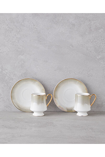 English Home Royals New Bone China 4 Parça 2 Kişilik Kahve Fincan Takımı 90 m...