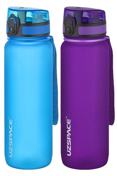 Uzspace مجموعة من قنينتين من التريتان سعة 800 مل، 14 لونًا مختلفًا، خيارات مت...