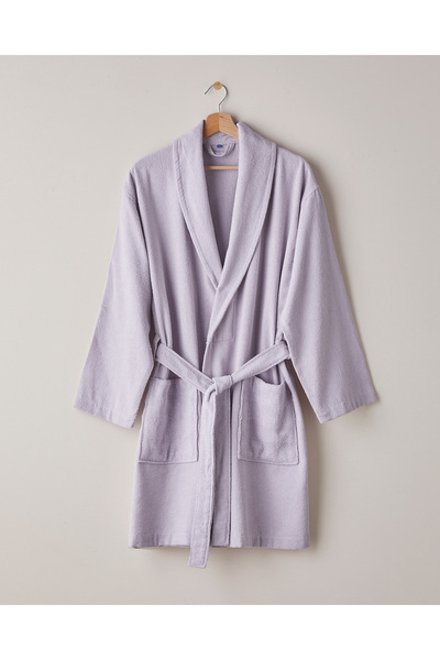 English Home Bubble Pamuk Bornoz S-M Lila