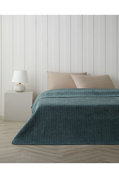 English Home Pătură dublă din bumbac acrilic modern mozaic 200x220 cm gri