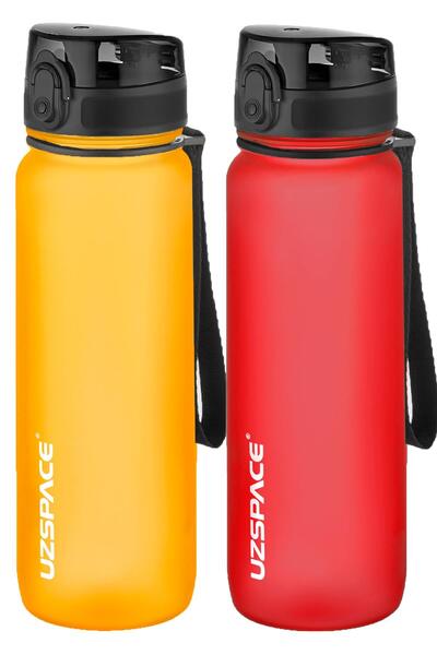 Uzspace مجموعة من قنينتين من التريتان سعة 800 مل، 14 لونًا مختلفًا، خيارات مت...