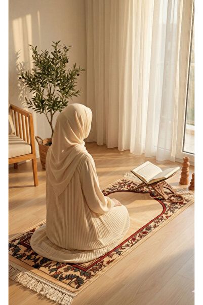 Segadty سجادة صلاة محراب بيج 8 مم سميكة ومريحة مع جلال صلاة فاخر مريحة وعالية...