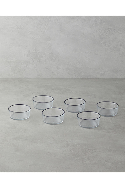 English Home Luxe Glass 6-Piece Snack Bowl 9 cm Transparent