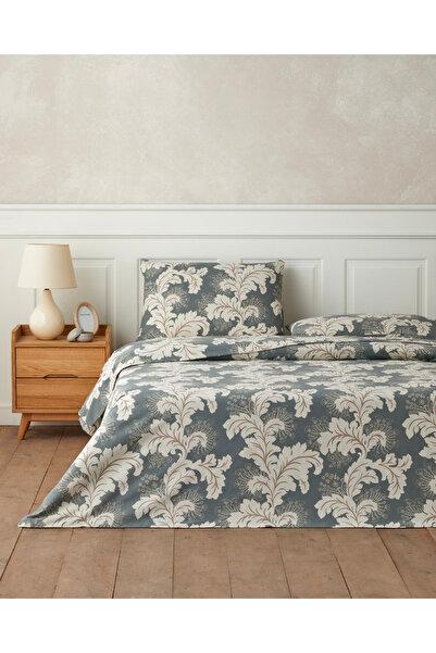 English Home Veloria Çift Kişilik Çarşaflı Nevresim Takımı 200x220 cm Yeşil-P...