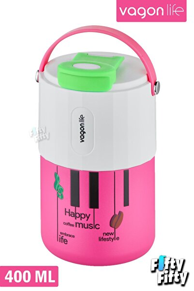 Vagonlife 400 ML Coffee Cup - With Straw and Stainless Steel Thermos, Comfort...