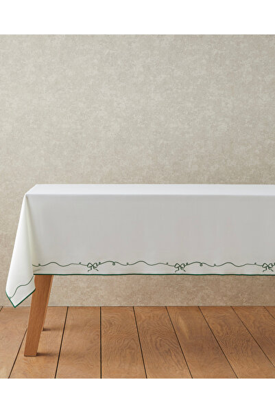 English Home Τραπεζομάντιλο Ribbon Joy Polyester 150x200 cm Πράσινο-Λευκό