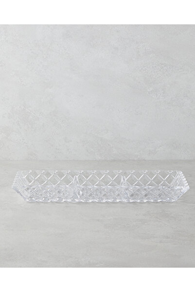 English Home Crux Cam Sunumluk 39,5x15x4 Cm Şeffaf