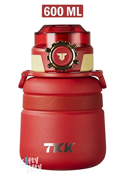 Vagonlife TKK 600 ML Çelik Su Matarası Çift Kullanım Pipetli/Rahat İçim 12 Sa...