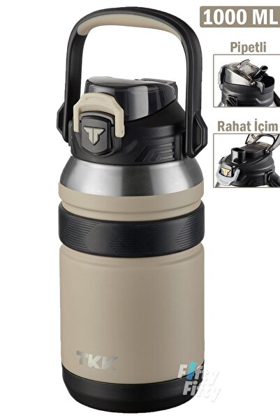 Vagonlife TKK 1000 ML Profesyonel Kamp Matarası/Çelik Termos Çift Kullanım Pi...