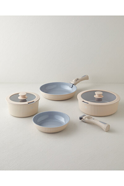 English Home ClickEase CeraWell 8 Parça Tencere Seti 20 – 20 – 26 – 26 cm Mocha