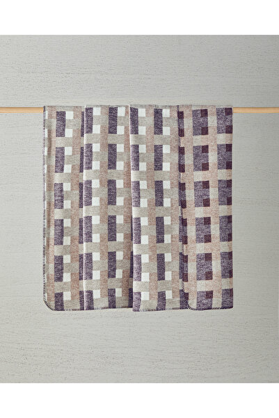 English Home Pătură dublă din bumbac Magnet 200x220 cm Crem - Roșu Claret