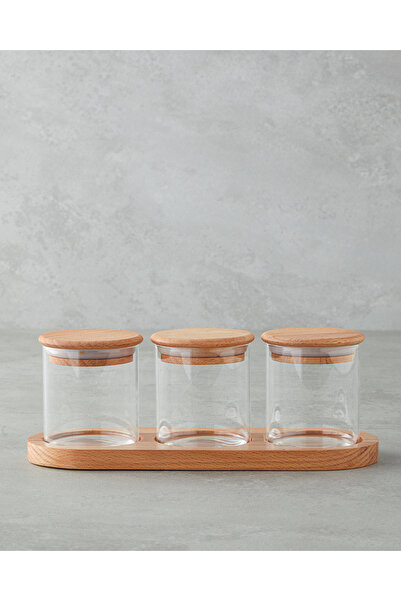 English Home Oscar Borosilicat 3 bucăți de condimente 205 ml transparent