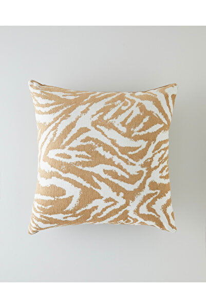 English Home Zebra Dekoratif Kırlent 45x45 cm Açık Kahverengi