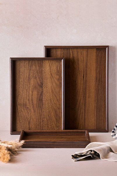 Perotti Toronto Acacia 3-Piece Wooden Tray 30*35*40 cm