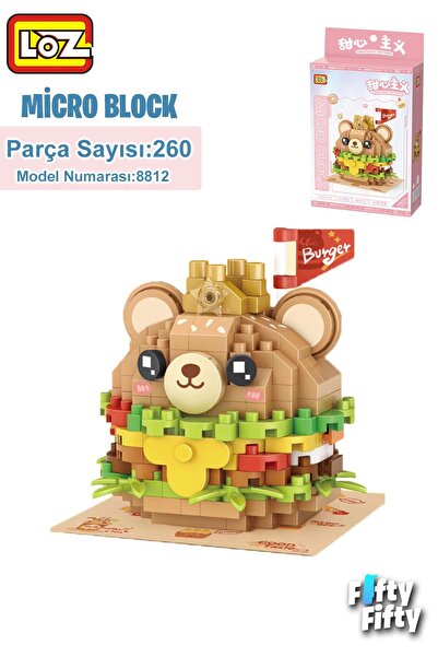 Vagonlife Loz Micro Block Serisi Sevimli Burger 260 Parça Oyuncak Yapım Seti ...