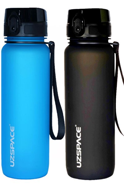 Uzspace مجموعة فيفتي فيفتي مكونة من قطعتين سعة 800 مل - حجم جديد - زجاجة مياه...