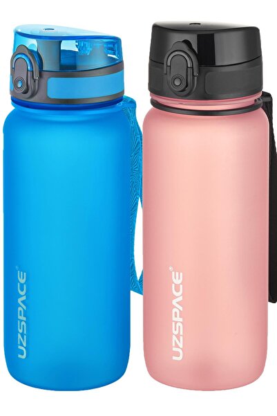 Uzspace 2-Piece Tritan Flask Set 650 ml 14 Different Color Options Fiftyfifty...