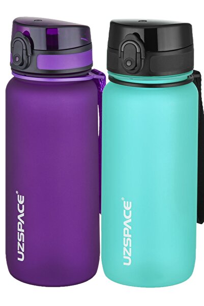 Uzspace 2-Piece Tritan Flask Set 650 ml 14 Different Color Options Fiftyfifty...