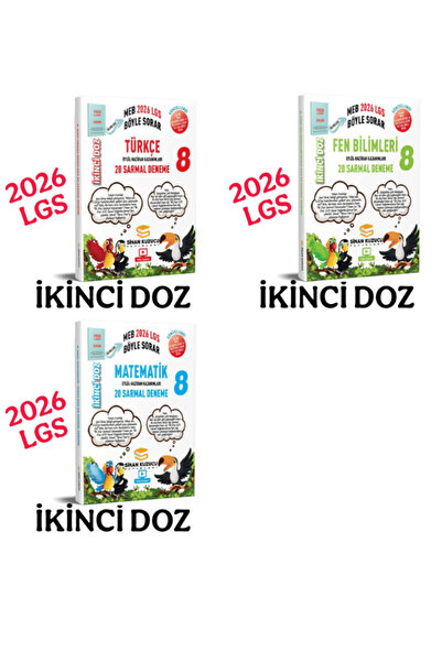 SİNAN KUZUCU YAYINLARI 8.sınıf ikinci doz sarmal branş denemeleri matematik-t...