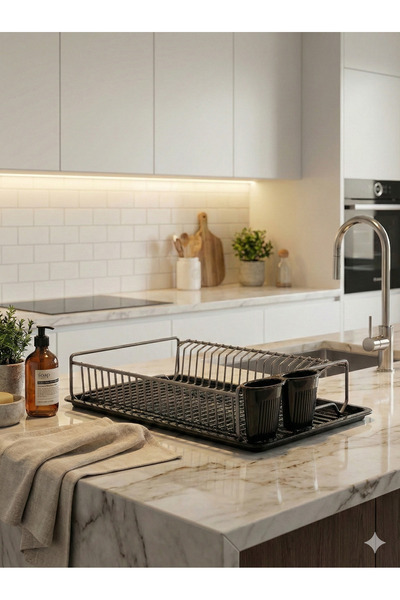 Hagen Bulaşık Kurutmalık Tel Bulaşıklık Bulaşık Kurutma Sepeti Tezgah Üstü Ku...