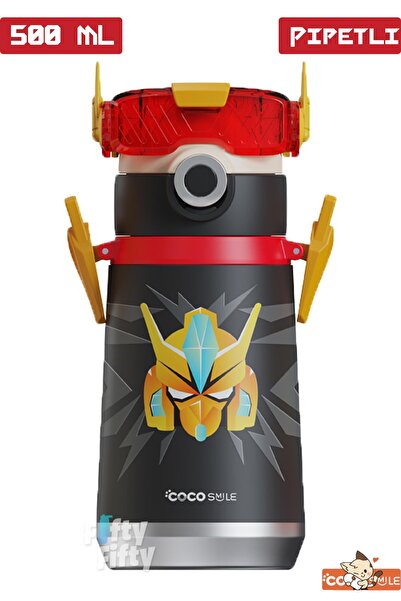 Vagonlife Cocosmile Special Boxed 500 ml Steel Thermos with Straw - with Neck...