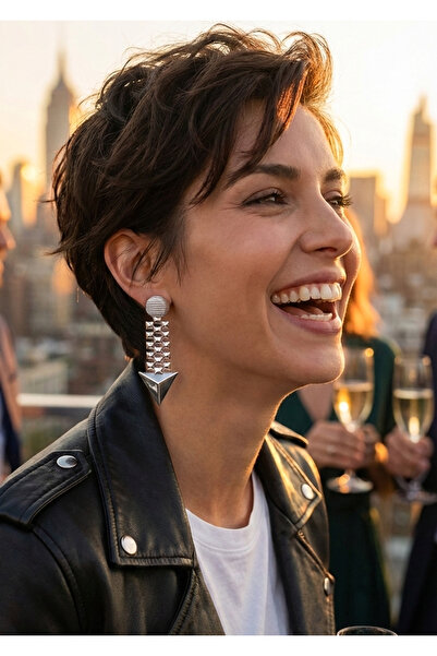 Duke Nickle Silver Colored Earrings Rdpk5122