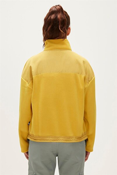 Bad Bear Eva Half-Zip Cider Sarı Yarım Fermuarlu Kadın Polar Sweatshirt