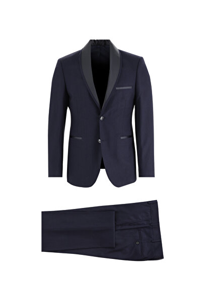 Kiğılı 7 Drop Slim Fit Dar Kesim Şal Yaka Smokin & Damatlık