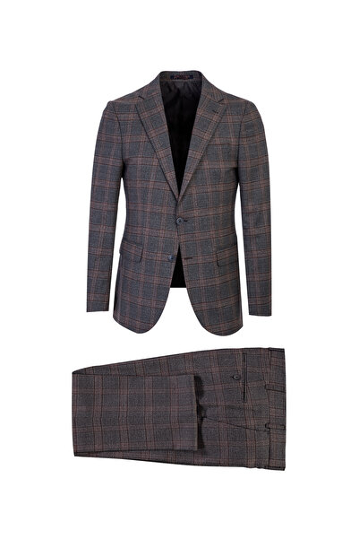 Abdullah Kiğılı 6 Drop Regular Fit Standard Cut Wool Plaid Suit