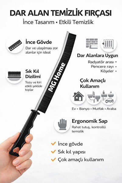 VENON Çok Amaçlı Multi Ince Temizlik Fırçası 🧡 Derz Arası Banyo Mutfak Lavab...