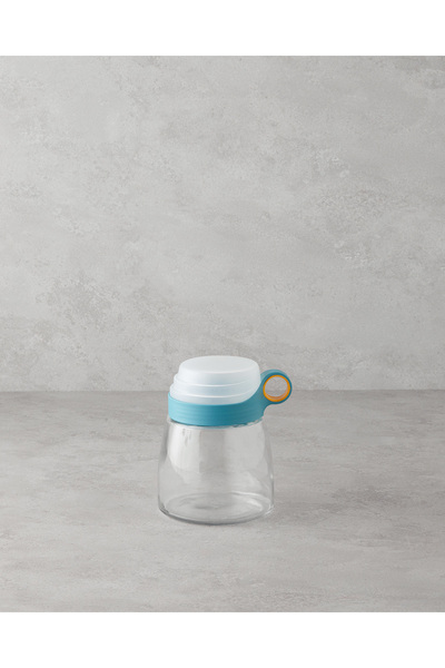 English Home Novia Cam Ölçü Kaplı Kavanoz 1000 ml Mavi-Beyaz