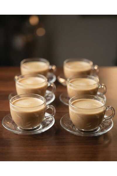 AR اكواب طقم 12 قطعه بنقشة حفر على القزاز