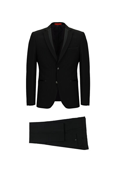 Kiğılı 7 Drop Slim Fit Dar Kesim Mono Yaka Smokin & Damatlık