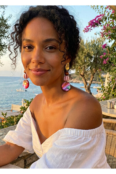 Duke Nickle Colorful Stone Earrings Rskp5005