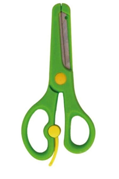 Osaka Захищені ножиці для учнів із заокругленими кінцями, зелені