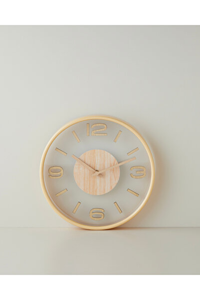 English Home Cara Duvar Saati 30 cm Krem