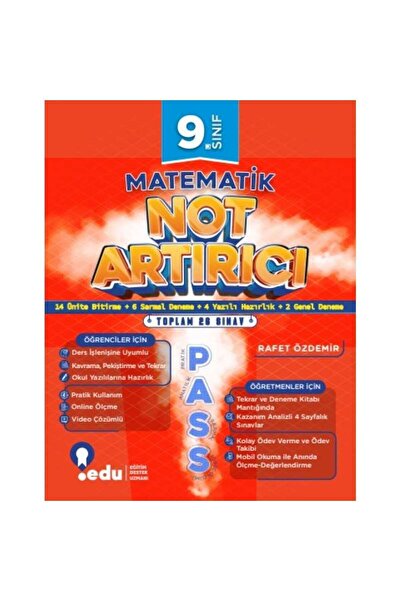edu eğitim destek uzmanı Edu Yayınları 9. Sınıf Pass Matematik